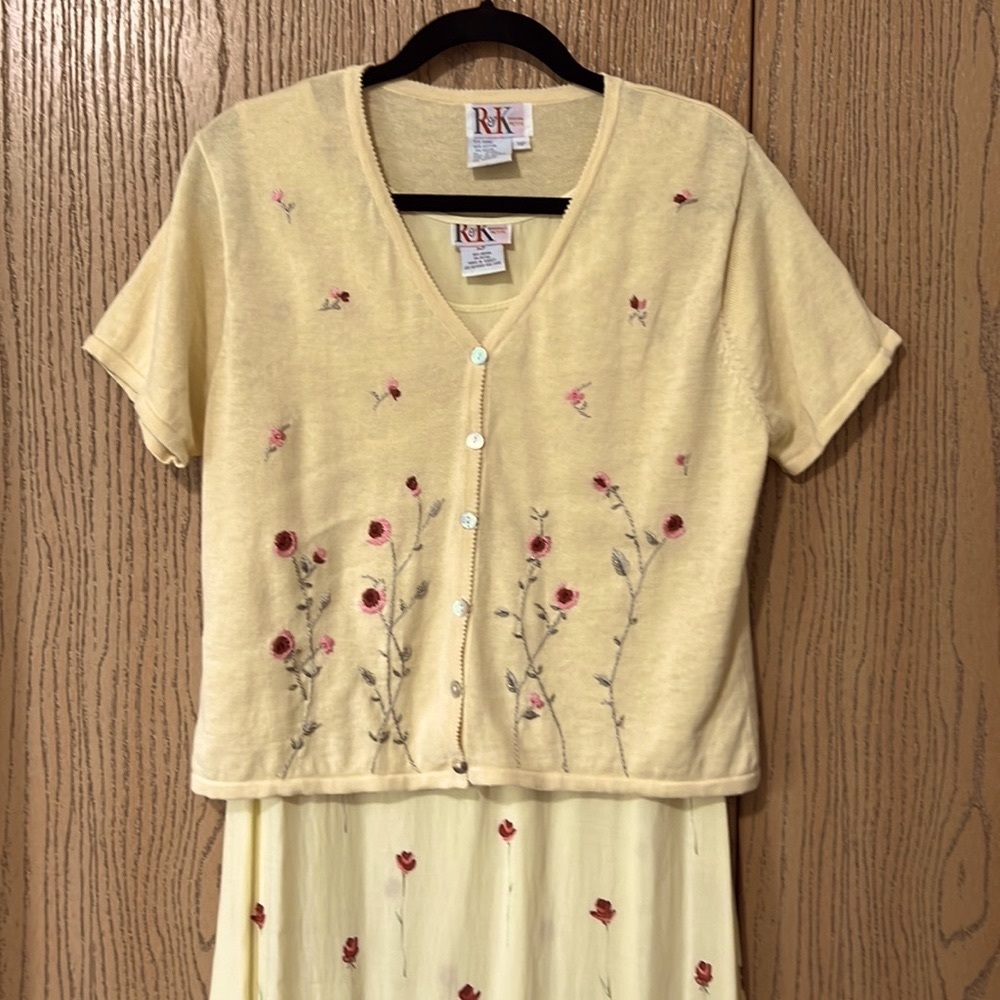 R&K Maxi Tank Dress with SS Sweater
